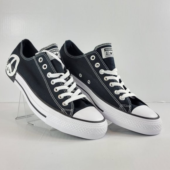 CONVERSE CTAS unisex OX seek peace sneakers black Sz 11m
